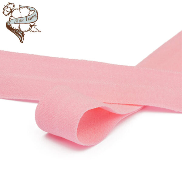 резинка бельевая окантовочная матовая 15 мм, цв розовый