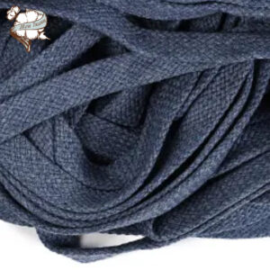 шнур плоский хб, 15 мм,турецкое плетение цв.светлый джинс