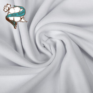 Трикотаж Дабл фейс, цв. белый (молочный) ( интерлочное плетение)