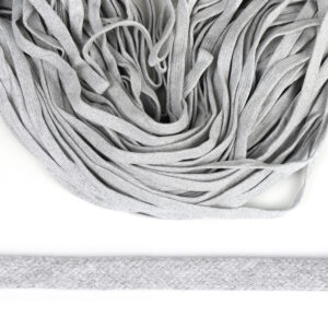 Шнур плоский хб 15мм классическое плетение цв  светло серый