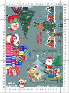 21-88 термонаклейка Рождественские подарки от Санты дтф лист А4