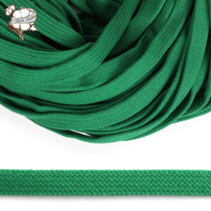Шнур плоский хб 15мм классическое плетение цв  зеленый(TW018)