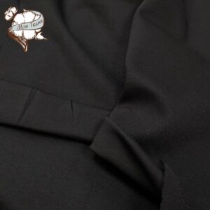 Трикотаж Дабл фейс Пике цв. черный (интерлочное плетение)