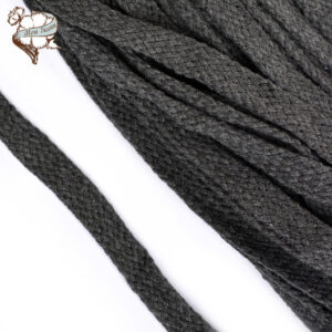 шнур плоский хб, 15 мм,турецкое плетение цв. антрацит(031)