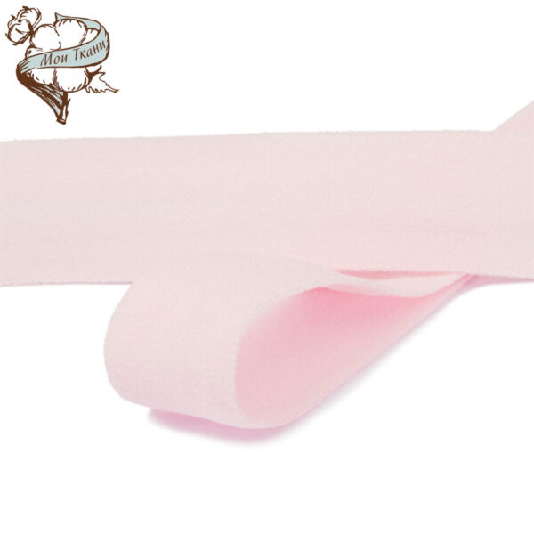 резинка бельевая окантовочная матовая 15 мм, цв. нежно-розовый