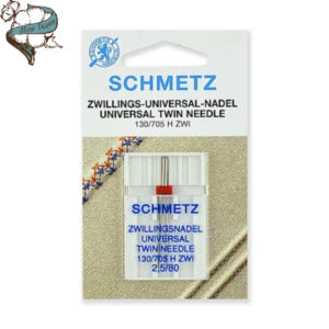 иглы для БШМ Schmetz стандартные двойная 130/705H ZWI №80/2.5 уп. 1игла