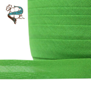 косая бейка хлопок, 15 мм, цв. зеленый