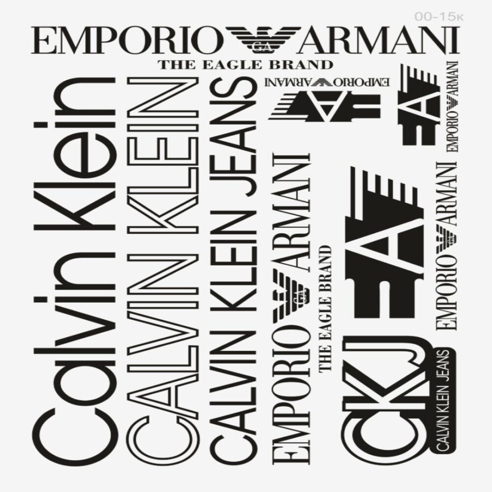 00-16 термотрансфер Бренд Calvin Klein, Келвин, черный 25*35