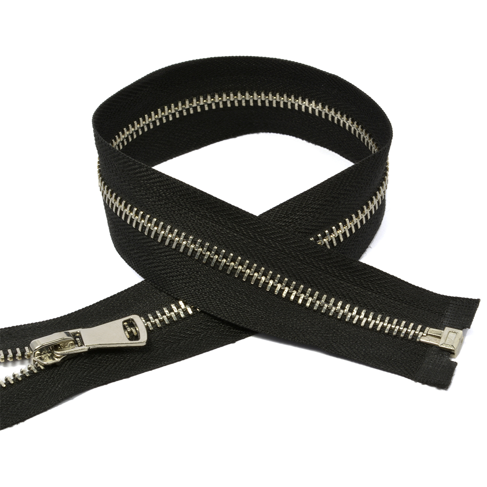 молния MaxZipper мет №5 никель шлиф звено 70см цв черный