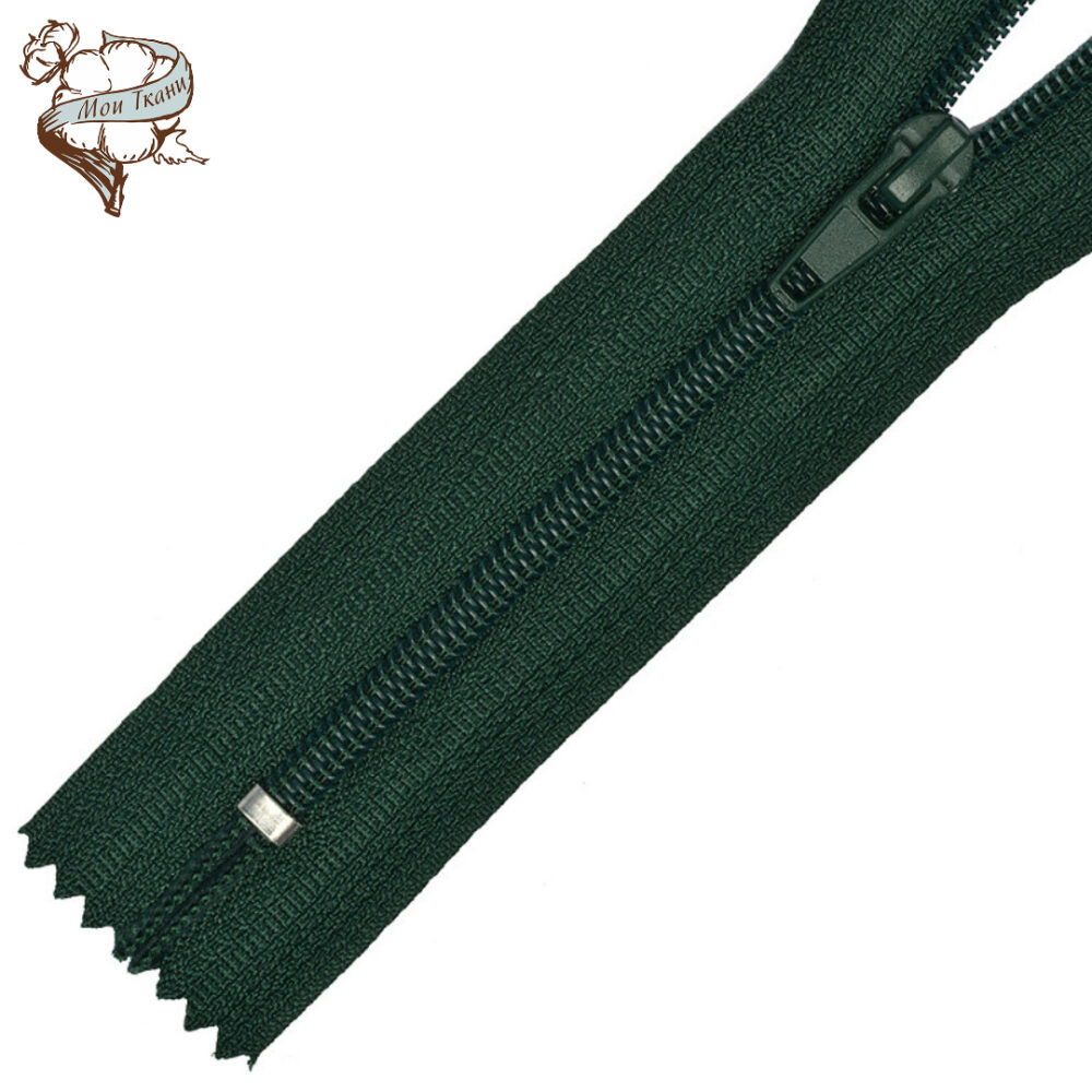 молния MaxZipper брючная №4 замок автомат 20см т. зеленый