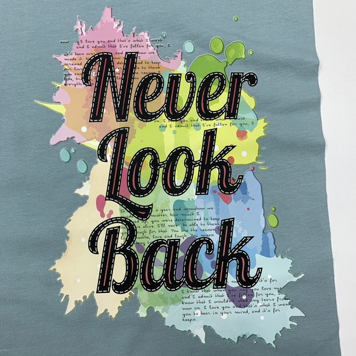 термотрансфер NEVER LOOK BACK