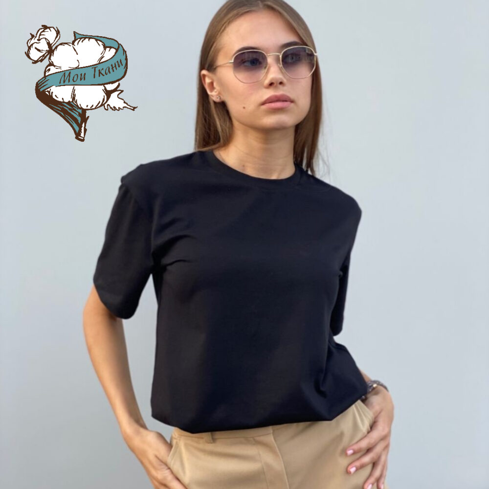 кулирка с лайкрой с модалом, цв. черный
