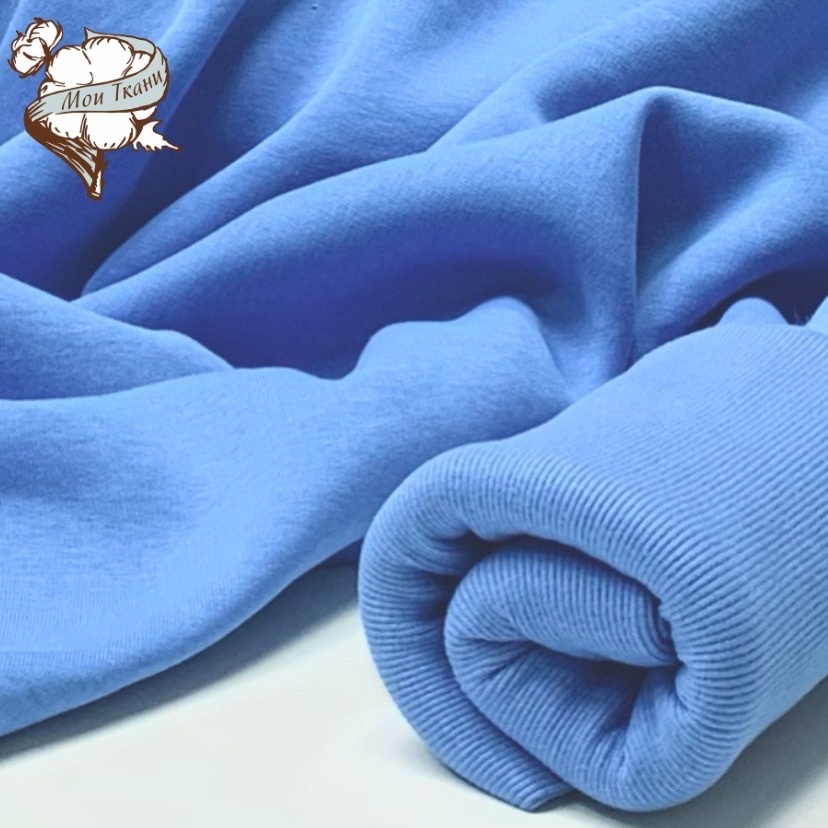 кашкорсе с лайкрой, 460 г/м2, цв. синее небо (8356)