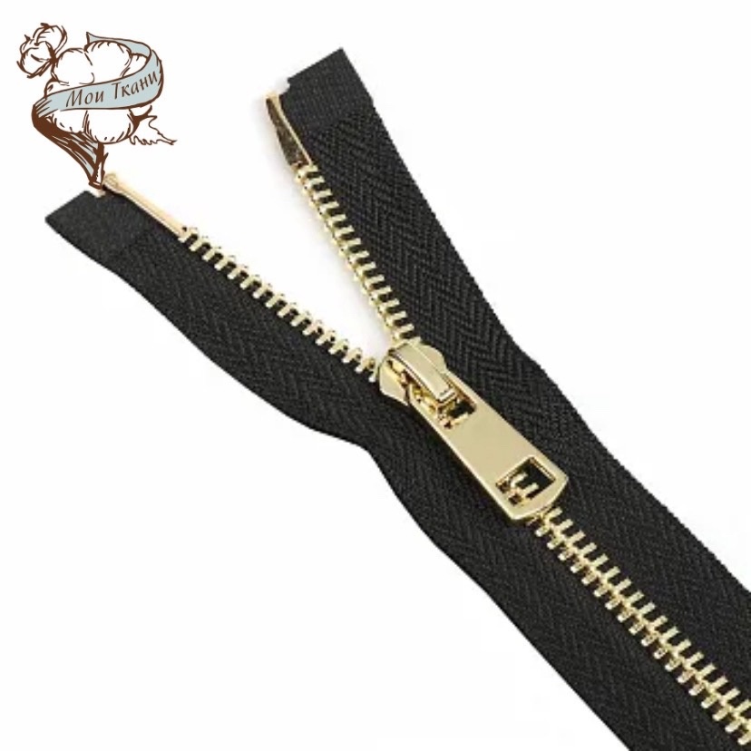 молния MaxZipper мет. Титан №5 золото 18см цв черный