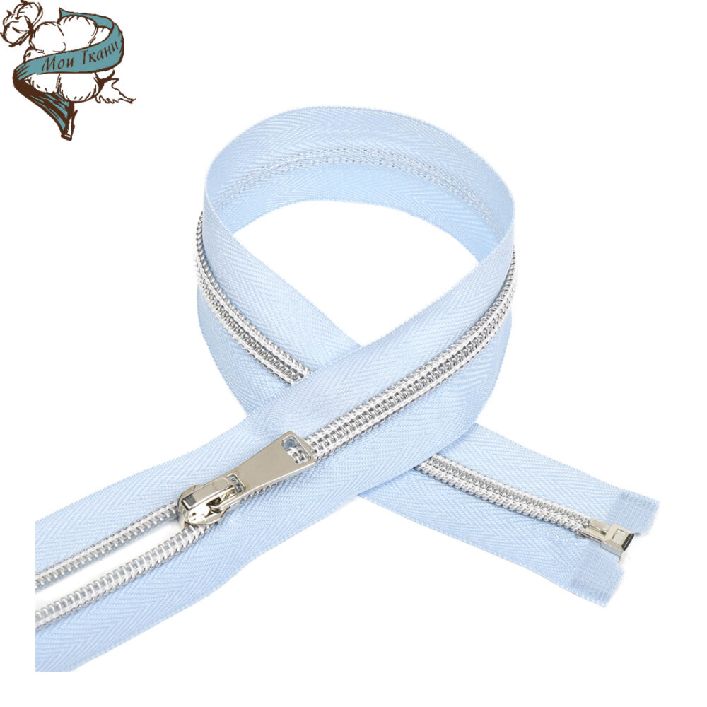 молния MaxZipper спираль №5 декор 75см цв. светло-голубой(S350)