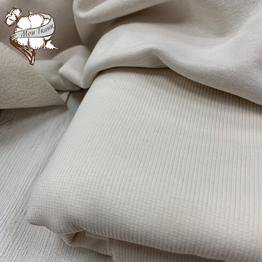 кашкорсе (450-480гр/м2) цв. белый песок ( к меху барашек)