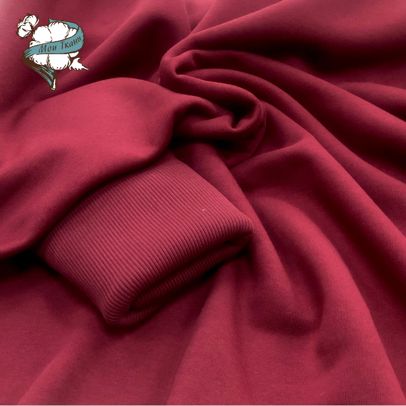 кашкорсе с лайкрой,400-430 г/м2 цв. бордо (9504)