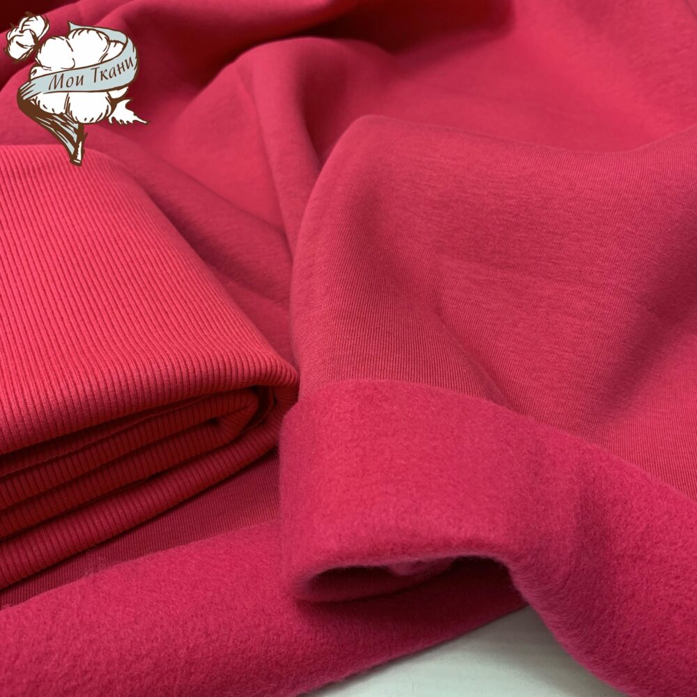 футер 3х начесом, цв. Viva Magenta 18-1750 (вива)
