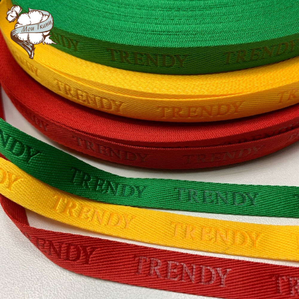 тесьма сутаж тиснение TRENDY 1 см, цв. красный